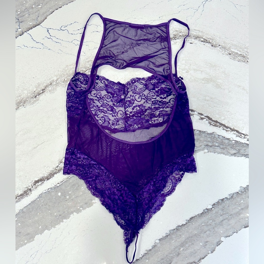 Purple teddy lingerie